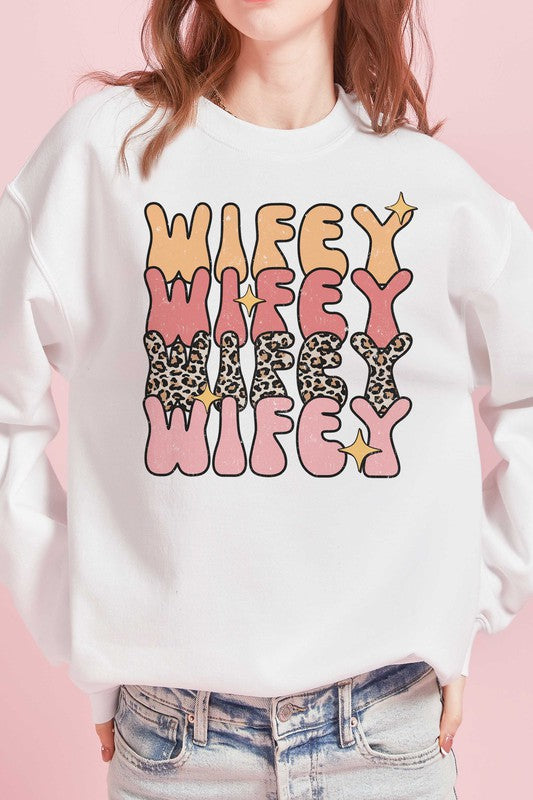 PLUS SIZE - LEOPARD WIFEY REPEAT Sweatshirt