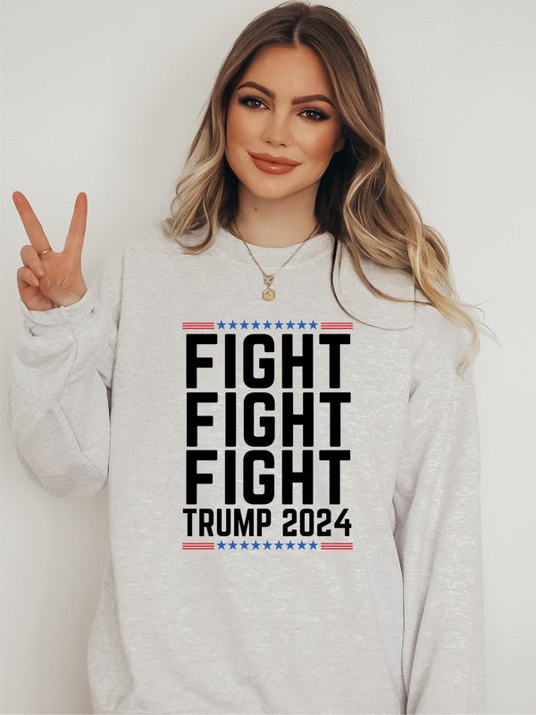 Fight Fight Fight Trump 2024 Graphic Sweatshirt