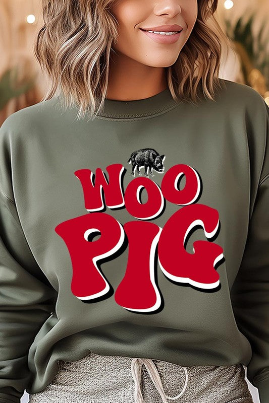 Woo Pig Arkansas Graphic Fleece Sweatshirts