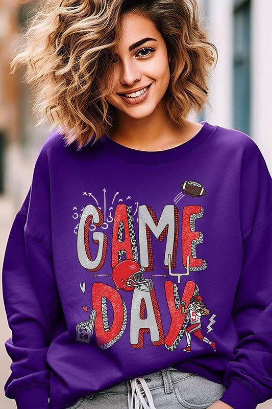 Game Day Football Graphic Fleece Sweatshirts