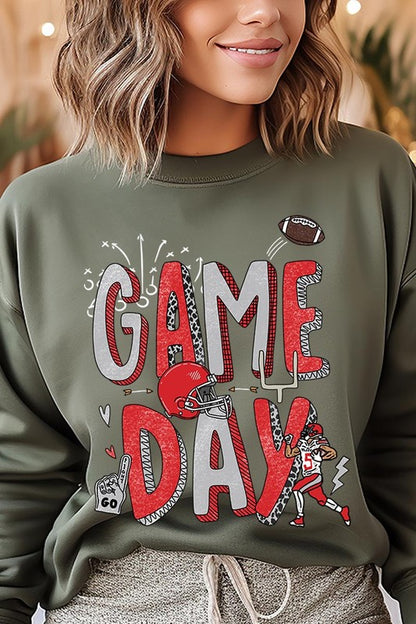 Game Day Football Graphic Fleece Sweatshirts