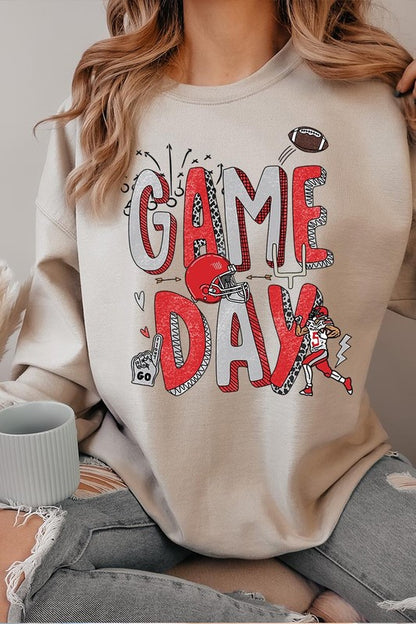 Game Day Football Graphic Fleece Sweatshirts