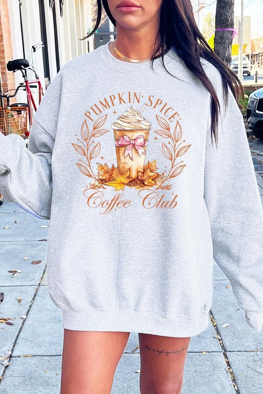 Pumpkin Spice Coffee Club Graphic Sweatshirts