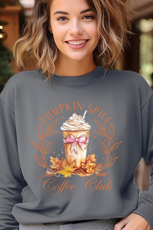 Pumpkin Spice Coffee Club Graphic Sweatshirts