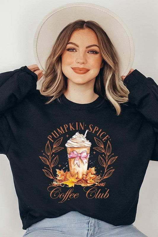 Pumpkin Spice Coffee Club Graphic Sweatshirts