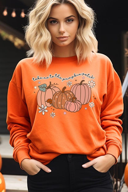 Take Me To The Pumpkin Patch Graphic Sweatshirts