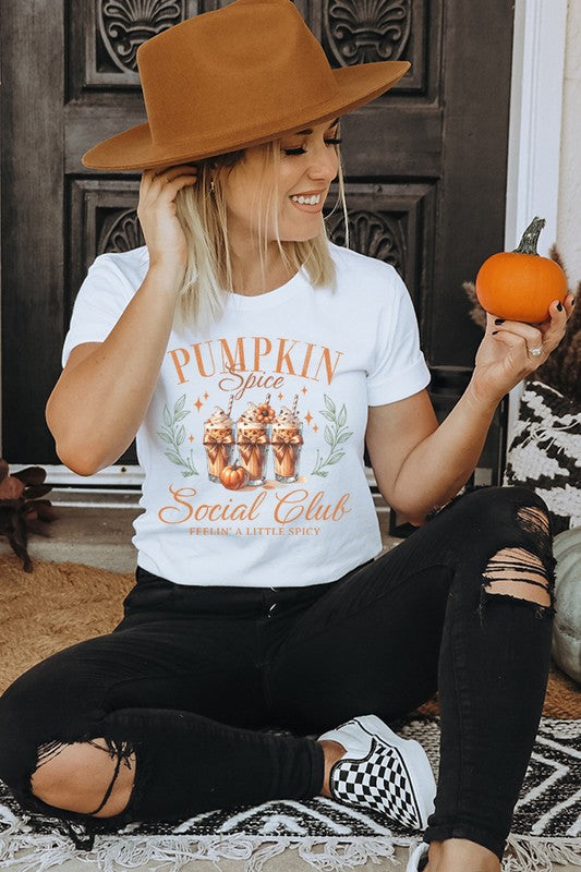 Fall Pumpkin Spice Social Club Graphic Tee