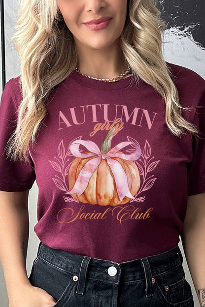 Fall Autumn Girly Social Club Graphic Tee