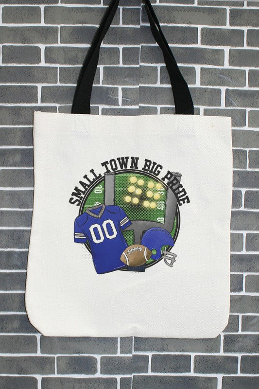 GameDay Blue Jersey Small Town Tote Bag