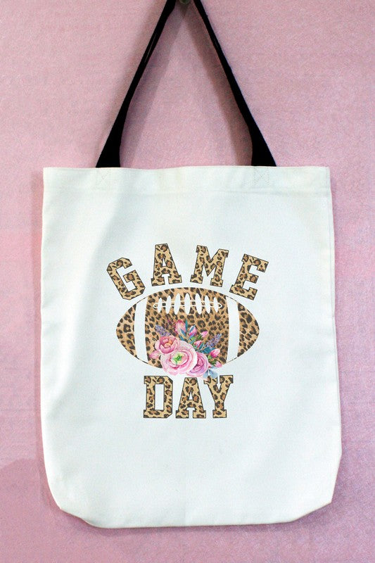 GameDay Leopard Floral Game Day Tote Bag