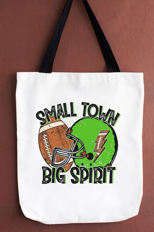 GameDay Green Football Helmet Big Spirit Tote Bag