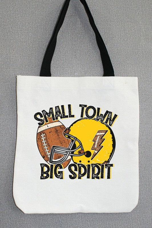 GameDay Yellow Football Helmet Big Spirit Tote Bag