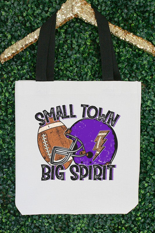 GameDay Purple Football Helmet Big Spirit Tote Bag