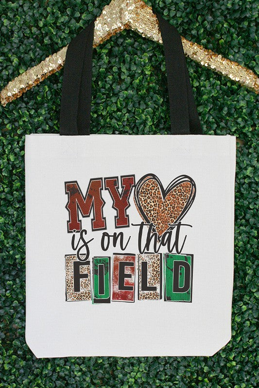 GameDay My Heart is on that Field Tote Bag