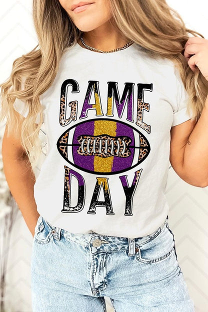 Game Day with Football Graphic Tee