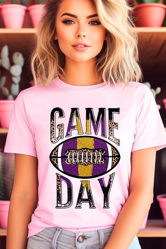 Game Day with Football Graphic Tee