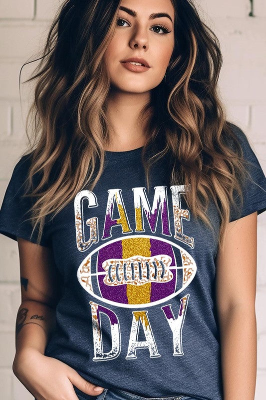 Game Day with Football Graphic Tee