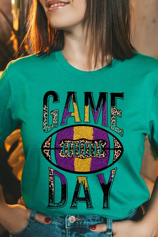 Game Day with Football Graphic Tee