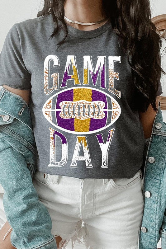 Game Day with Football Graphic Tee