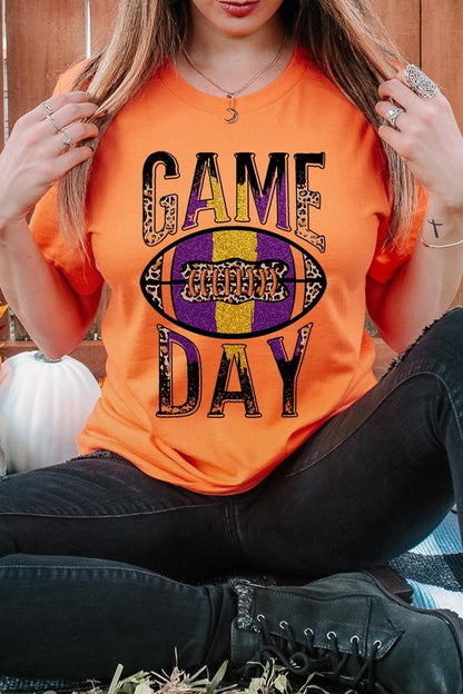 Game Day with Football Graphic Tee