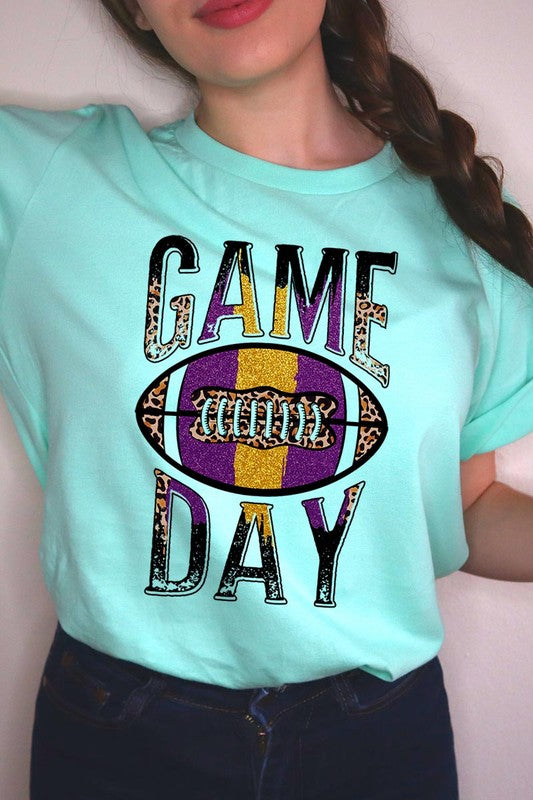 Game Day with Football Graphic Tee