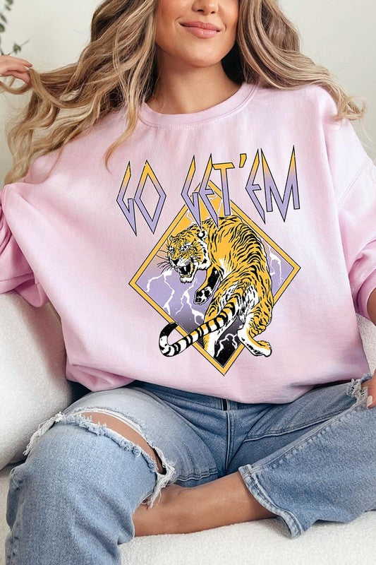 Go Get'em Tiger Graphic Fleece Sweatshirts