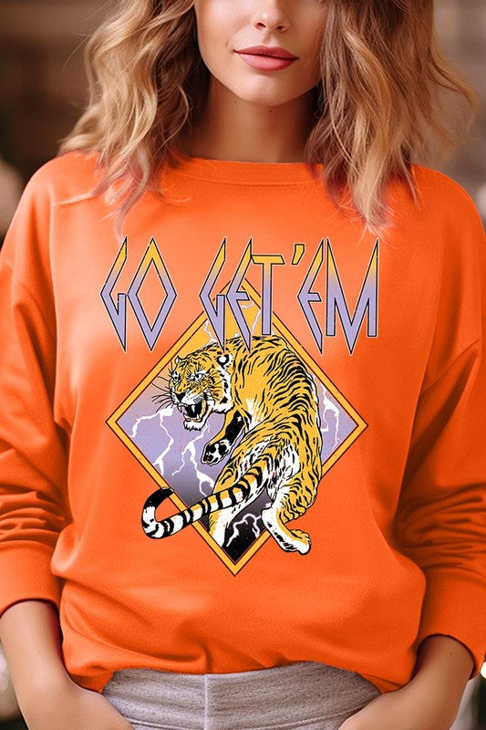 Go Get'em Tiger Graphic Fleece Sweatshirts