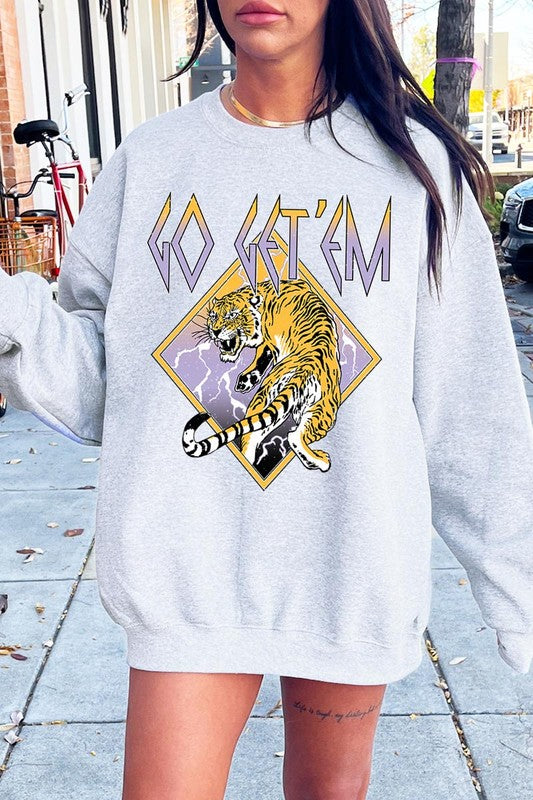 Go Get'em Tiger Graphic Fleece Sweatshirts