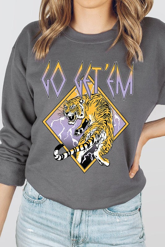 Go Get'em Tiger Graphic Fleece Sweatshirts