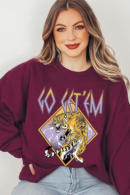 Go Get'em Tiger Graphic Fleece Sweatshirts