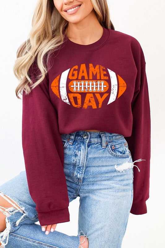 Game Day Football Graphic Fleece Sweatshirts