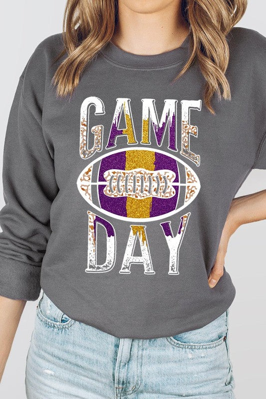 Game Day with Football Graphic Fleece Sweatshirts