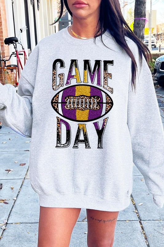 Game Day with Football Graphic Fleece Sweatshirts