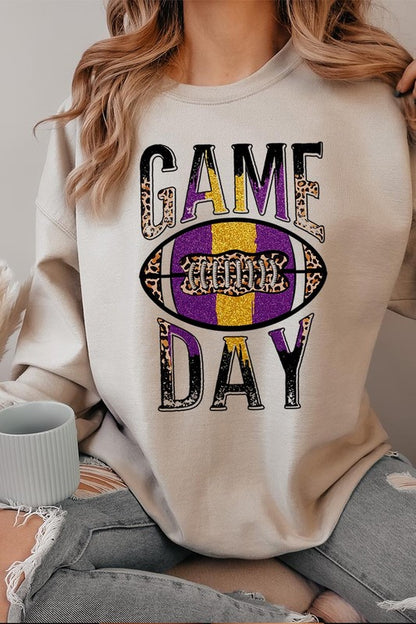 Game Day with Football Graphic Fleece Sweatshirts