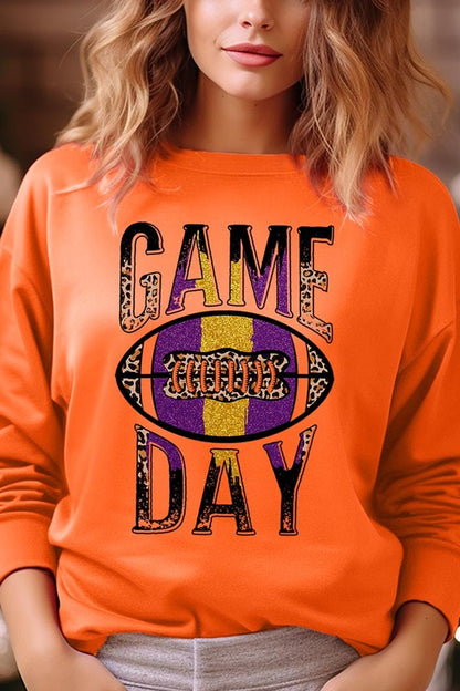 Game Day with Football Graphic Fleece Sweatshirts