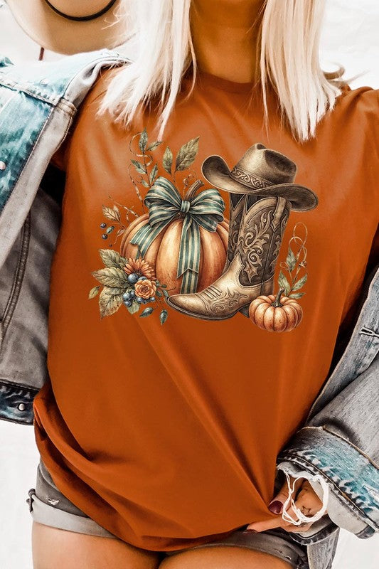 Howdy Pumpkin Western Fall Graphic Tee