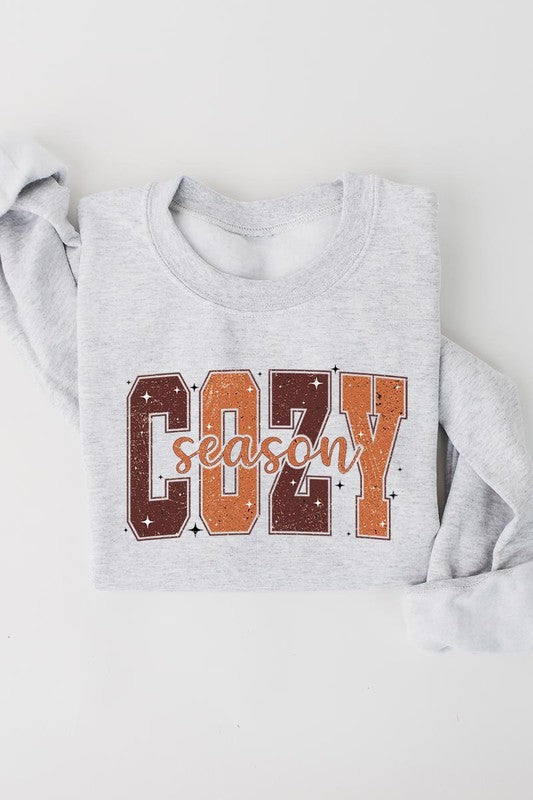 Cozy Season Graphic Fleece Sweatshirts