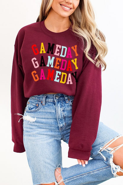 Fall Football Colored Gameday Stack Sweatshirt