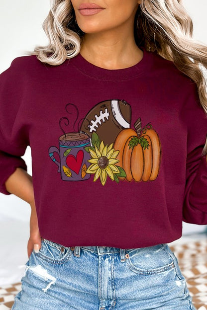 Gameday Fall Football Pumpkin Sunflower Sweatshirt