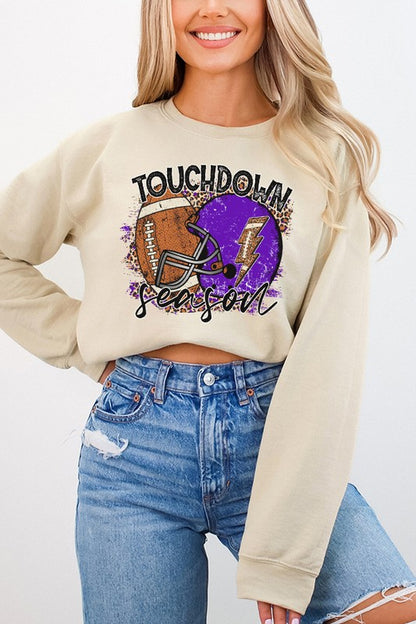 Gameday Purple Helmet Touchdown Season Sweatshirt