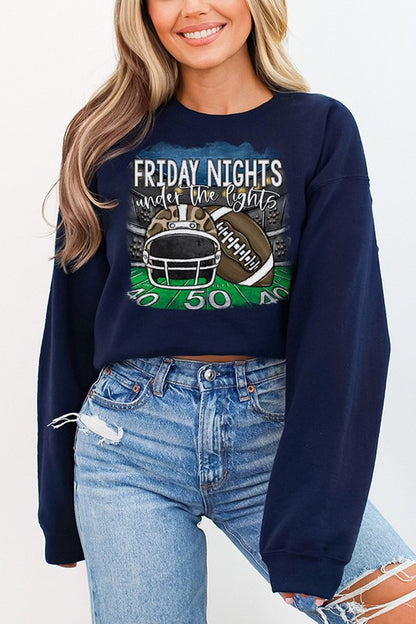 Gameday Leopard Helmet Friday Nights Sweatshirt