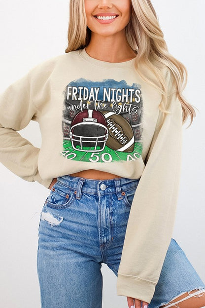 Gameday Maroon Helmet Friday Nights Sweatshirt