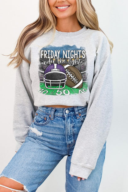 Gameday Purple Helmet Friday Nights Sweatshirt