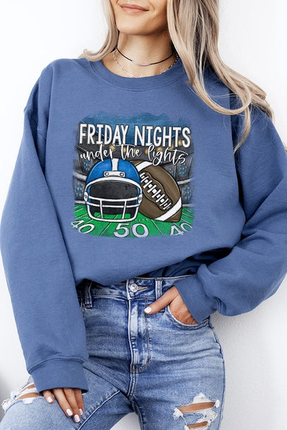 Gameday Blue Helmet Friday Nights Sweatshirt