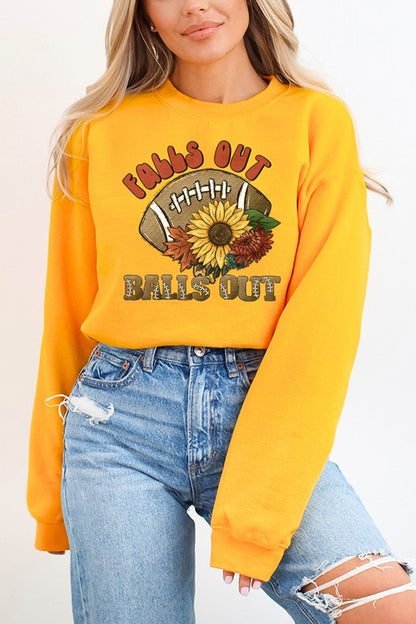 Gameday Sunflower Falls Out Balls Out Sweatshirt