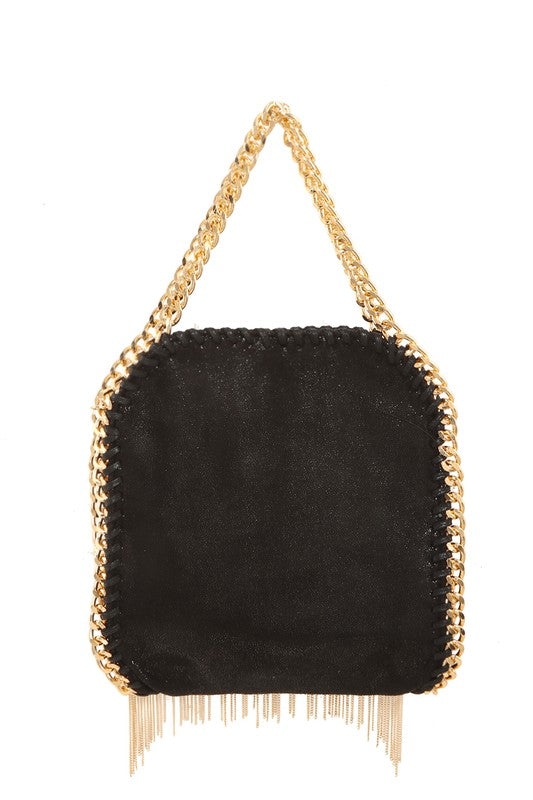 Metal Fringe Chain Crossbody Bag