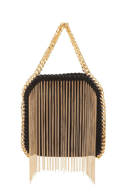 Metal Fringe Chain Crossbody Bag