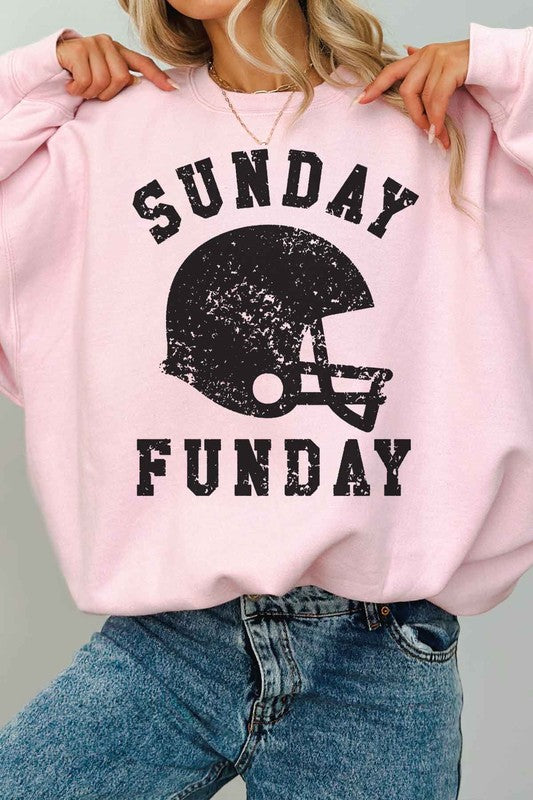 SUNDAY FUNDAY FOOTBALL OVERSIZED SWEATSHIRT