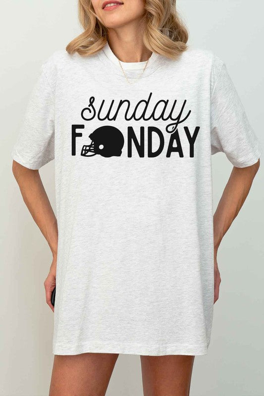 SUNDAY FUNDAY FOOTBALL GAME OVERSIZED GRAPHIC TEE