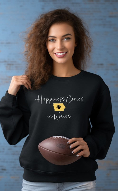 Happiness Comes in Waves Cozy Sweatshirt